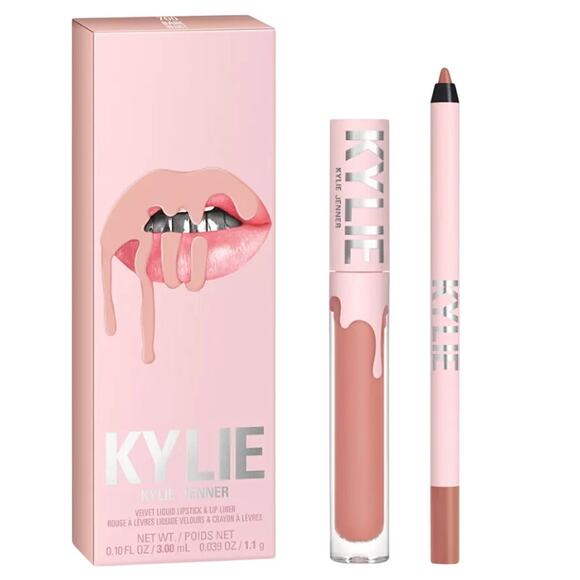 Kylie Jenner Matte Liquid Lipstick & Lip Liner 2pc Set Color 700 Bare Velvet New - Picture 1 of 3
